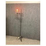 Primitive Wrought Iron Floor Lamp