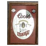 Vintage Coors Banquet  Beer Mirror Sign
