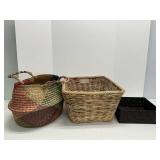 Three Woven Baskets