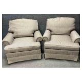 Pair of Thomasville Upholstered Club Chairs