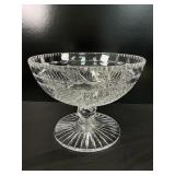 Vintage Crystal Footed Centerpiece Bowl