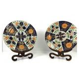 Pair of Antique English Imari Plates