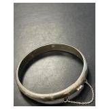 Sterling Etched Bangle Bracelet