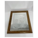 Framed Vintage Style Wall Mirror