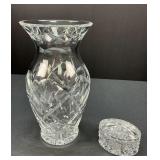 Waterford Vase, Oval Covered Trinket Box