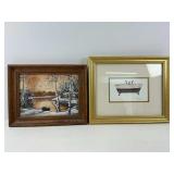 Two Framed Art Pieces
