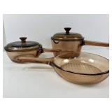 5 Piece Pyrex Amber Vision Cookware