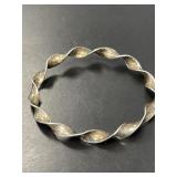Twisted Sterling Bangle Bracelet