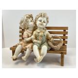 Children on Bench Home Decor