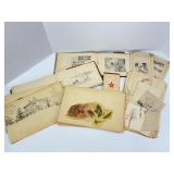 Large Lot of Antique NC Sketches & Photographs