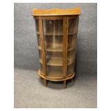 Oak Bow Front China Cabinet