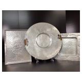 Three Aluminum Trays