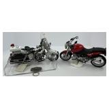 Two Maisto 1/10 Scale Die-Cast Motorcycles