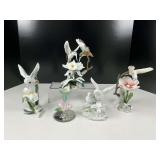 Five Piece Collection of Bird Figurines