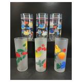 Six Vintage Tumblers
