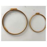 Two Vintage Embroidery Hoops