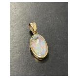 Vintage 9 KT Opal Pendant