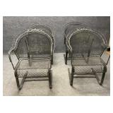 Set of Four Wrought Iron Outdoor Chairs