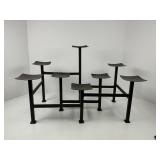 Bark Brown Metal Pillar Candle Holder