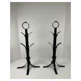 Two Pottery Barn Metal Coffee Mug Trees
