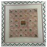 Framed Americana Quilted Folk Art