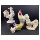 Chicken and Rooster Figurines