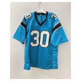 Autographed Chuba Hubbard Teal Jersey
