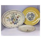 Three Floral Platters