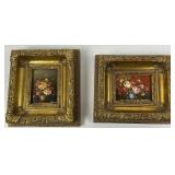 Two Small Gold Ornate Framed Oil Paintings