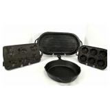 Four Pieces of Vintage Cast Iron