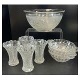 Miscellaneous Lot of Eight Pieces of Clear Glass