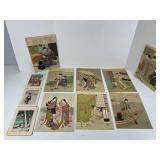 Nineteen Wood Block Prints