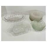 Lot of Twenty Pieces of Clear Glass