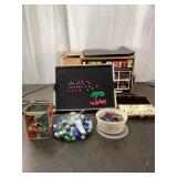 Vintage Dominoes, Lite-Bright and Marbles