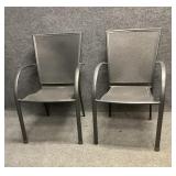 Two Stacking Outdoor Chairs