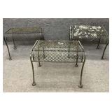Three Outdoor Stools or Tables