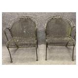 Pair of Wrought Iron Outdoor Chairs