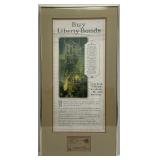 Framed Vintage Buy Liberty Bonds Propaganda Poster