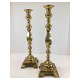 Large Brass Candlesticks