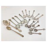 One Sterling Spoon and Assorted SP Spoons