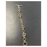 Sterling and Brass Chain Bracelet