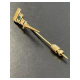 12 KT Torch Stick Pin
