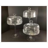 Three Footed Covered Cake Stands