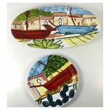 Two Hand-Painted Vietri Italian Ceramics