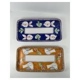 Two Handmade Italian Ceramic Platters