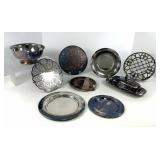 NIne PIeces Assorted Silver Plate Serving Ware