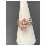 10 KT Pink Tourmaline Ring