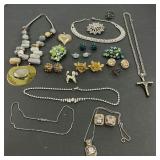 Sterling 0.72 ozt and Costume Jewelry