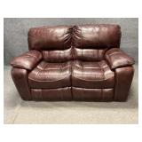 Faux Leather Loveseat