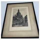 Signed Framed Etching Artwork